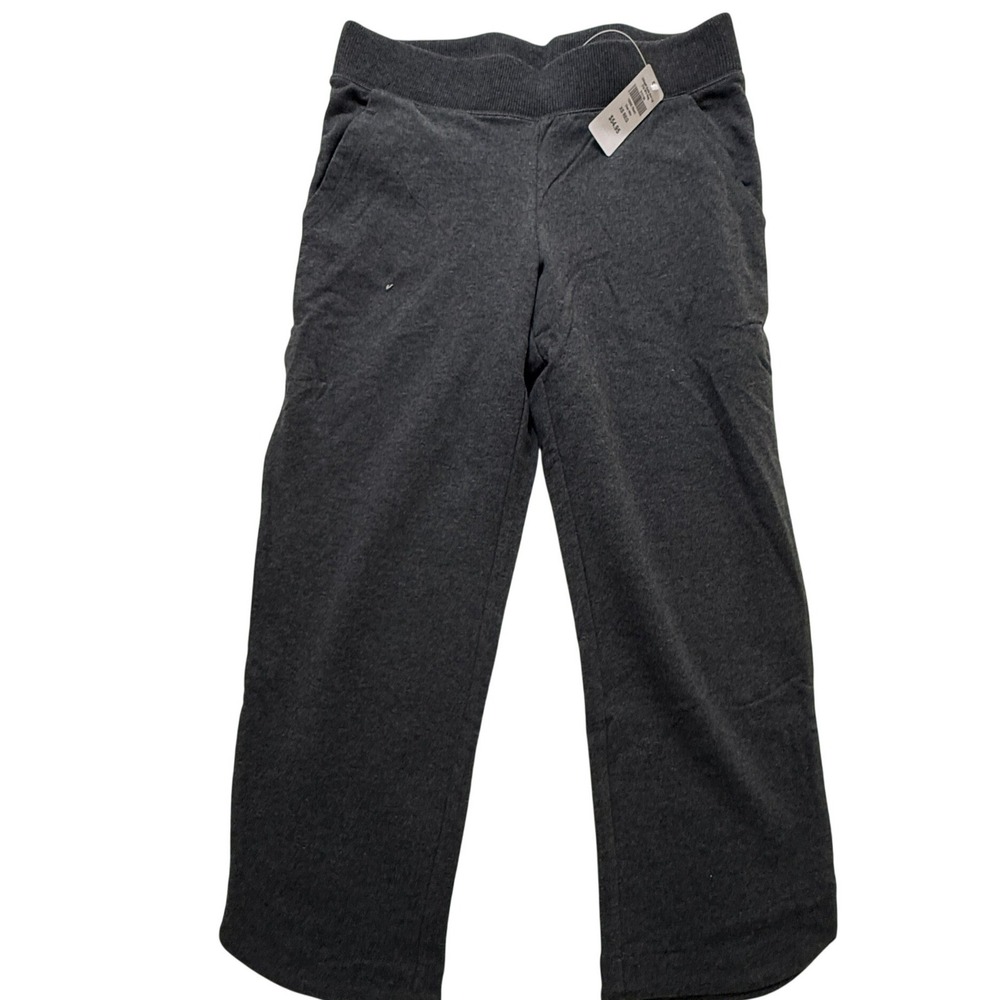 L.L. Bean Ultrasoft Sweatpants NWT Wms XS Charcoal Heather Slim Leg Cropped